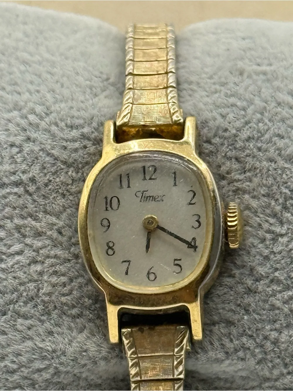 Timex Gold Tone Ladies Watch with White Dial